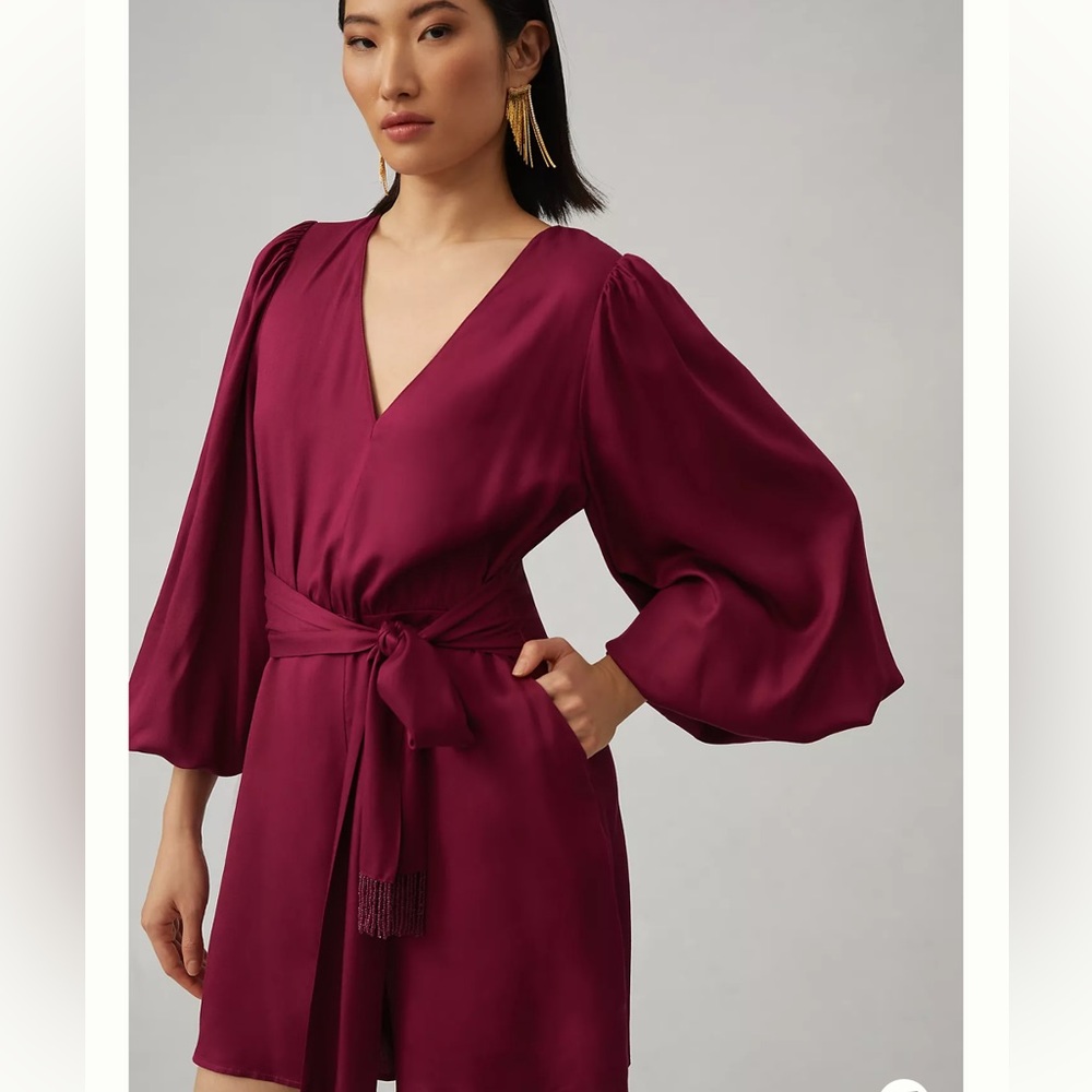 NWT FARM Rio x Anthropologie Bell-Sleeve Romper Size XS
